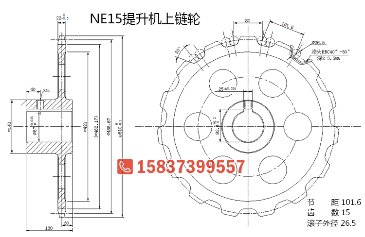NE15提升機(jī)上鏈輪